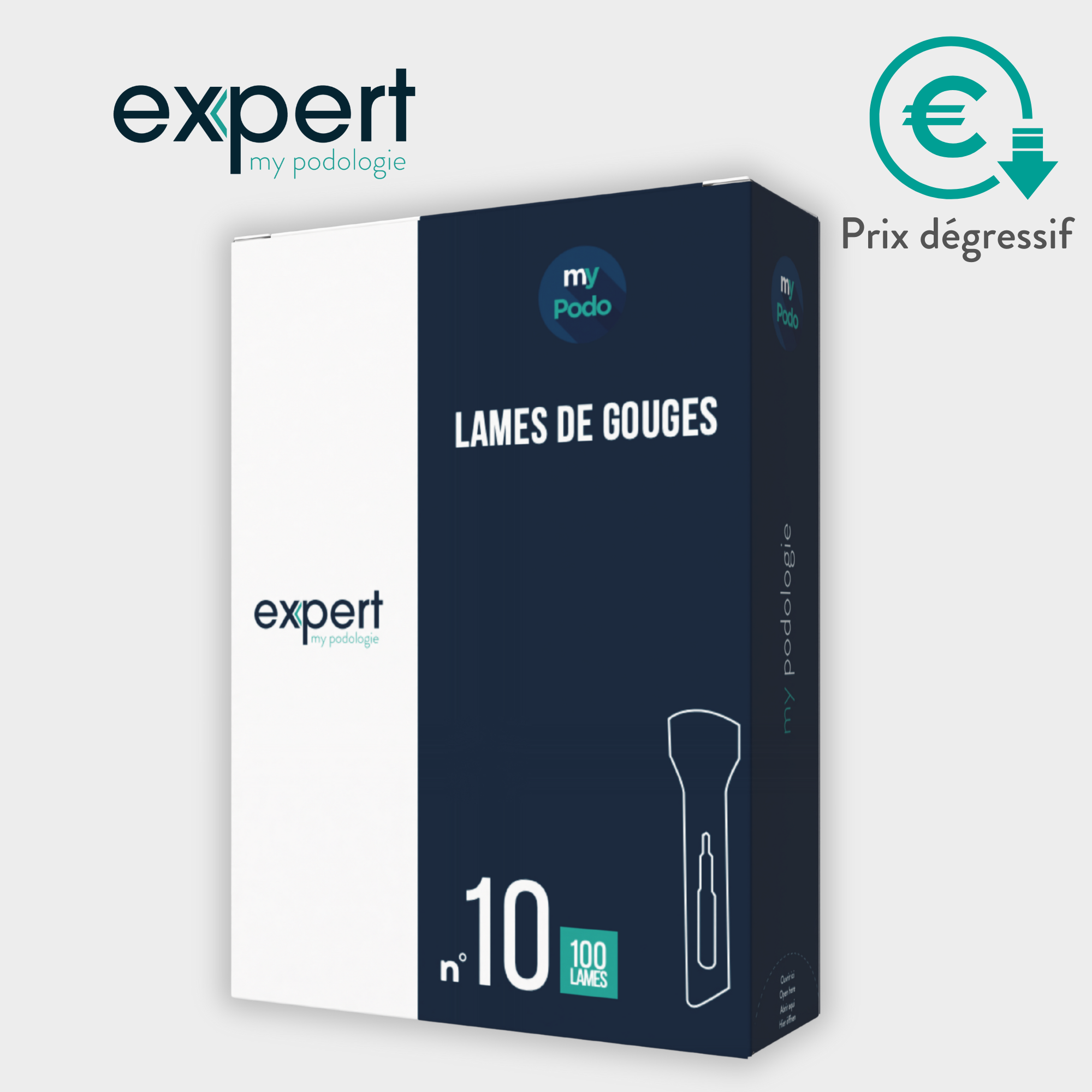 100 Lames de gouges stériles - Expert by My Podologie