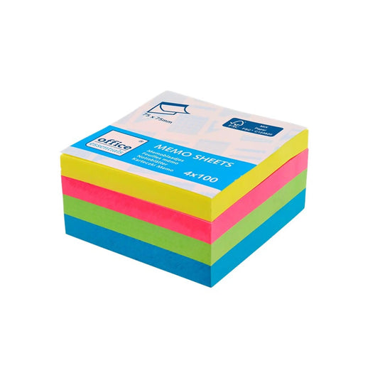 4 x 100 folhas Post-it multicoloridas - Office Essentials