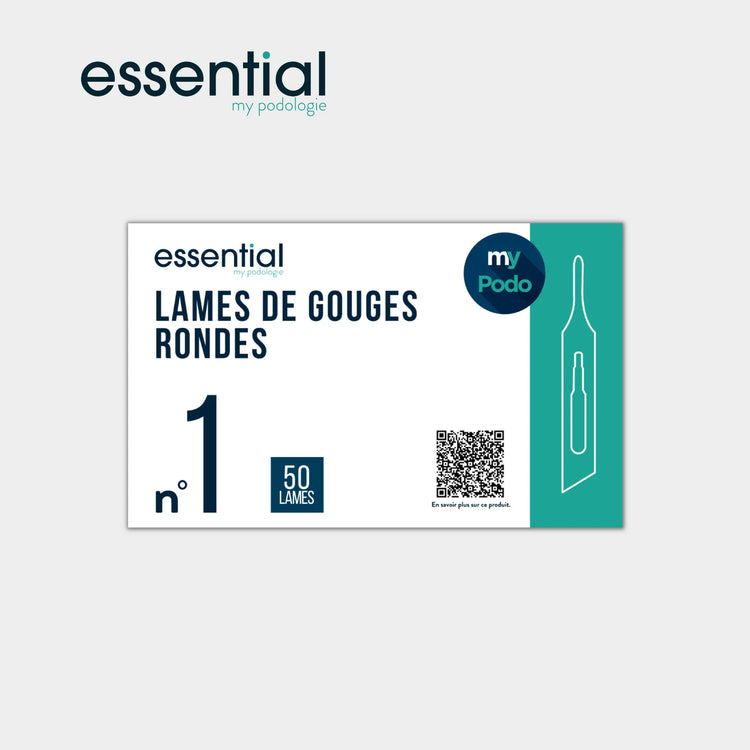 50 Lames de gouges stériles - Rondes - Essential by My Podologie Essential  N-1