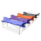 Mesa de massagem dobrável de alumínio 194 x 70 cm com encosto reclinável - 5 cores