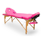 Mesa de massagem dobrável de madeira 194 x 70 cm com encosto reclinável - 7 cores