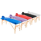 Mesa de massagem dobrável de madeira 182 x 60 cm sem encosto - 6 cores