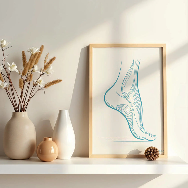 Pôster decorativo - Movimento dos pés em movimento Minha Podologie 