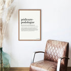 Pôster decorativo consultório de pedicure e podólogo