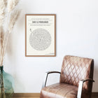 Pôster decorativo labirinto - Sala de espera do consultório de pedicure-podologia