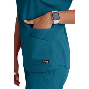 Aura - Túnica com decote em V - Mulher - Grey’s Anatomy Stretch Grey’s Anatomy 