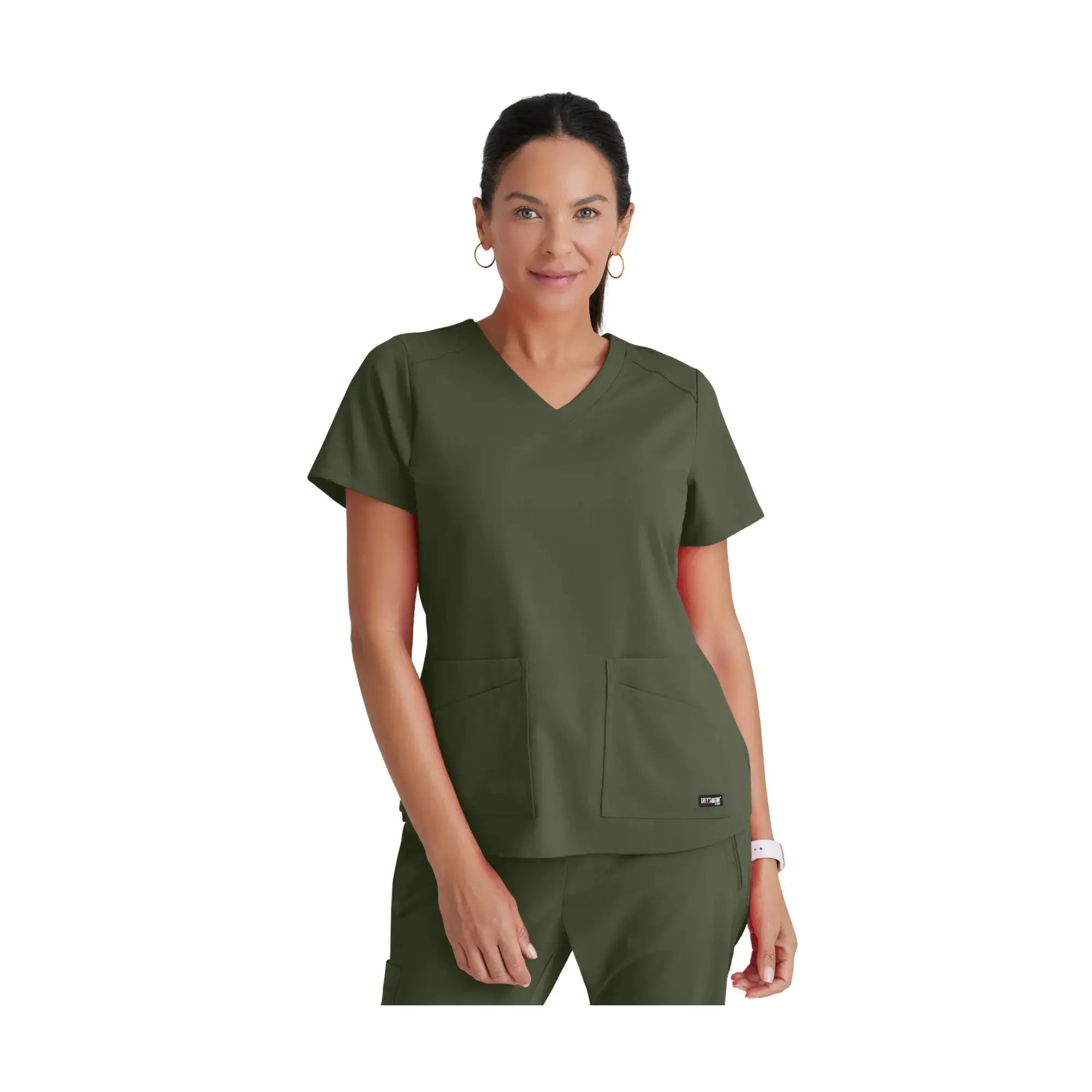Aura - Túnica com decote em V - Mulher - Grey’s Anatomy Stretch Grey’s Anatomy  Verde Oliva / XL