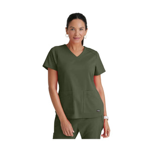 Aura - Túnica com decote em V - Mulher - Grey’s Anatomy Stretch Grey’s Anatomy  Verde Oliva / XL