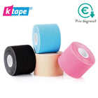 Fita adesiva elástica - 5cm x 5m - 5 cores - K-Tape