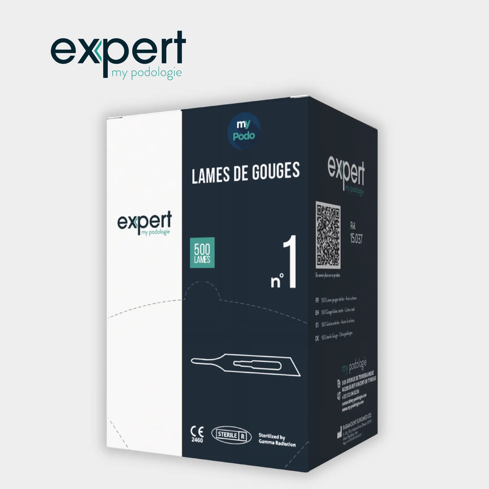 Boîte de 500 lames de gouges N°1 - Expert by My Podologie Expert 