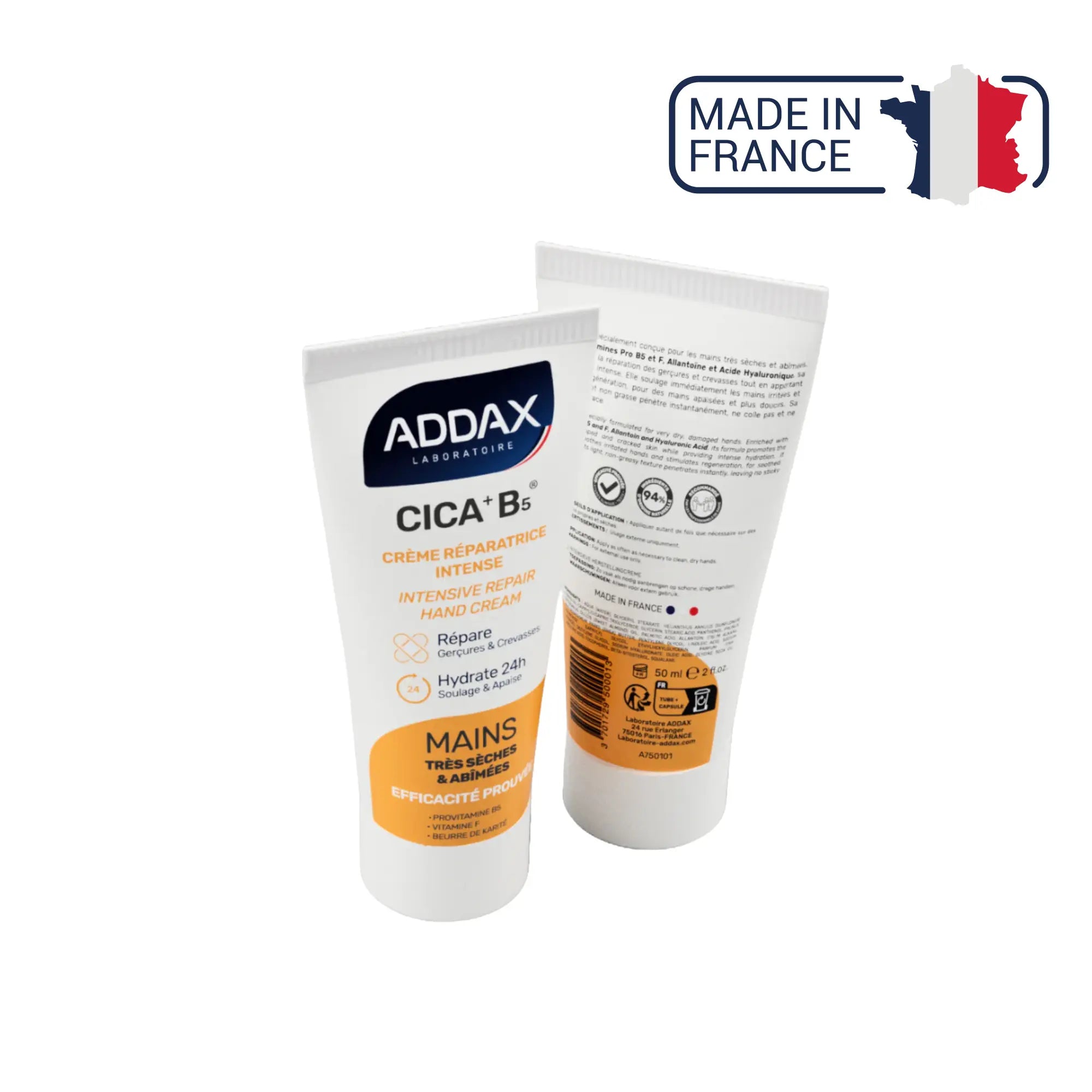 CICA + B5® - Crème mains réparatrice intense - 50 ml - Laboratoire Addax Laboratoire Addax 