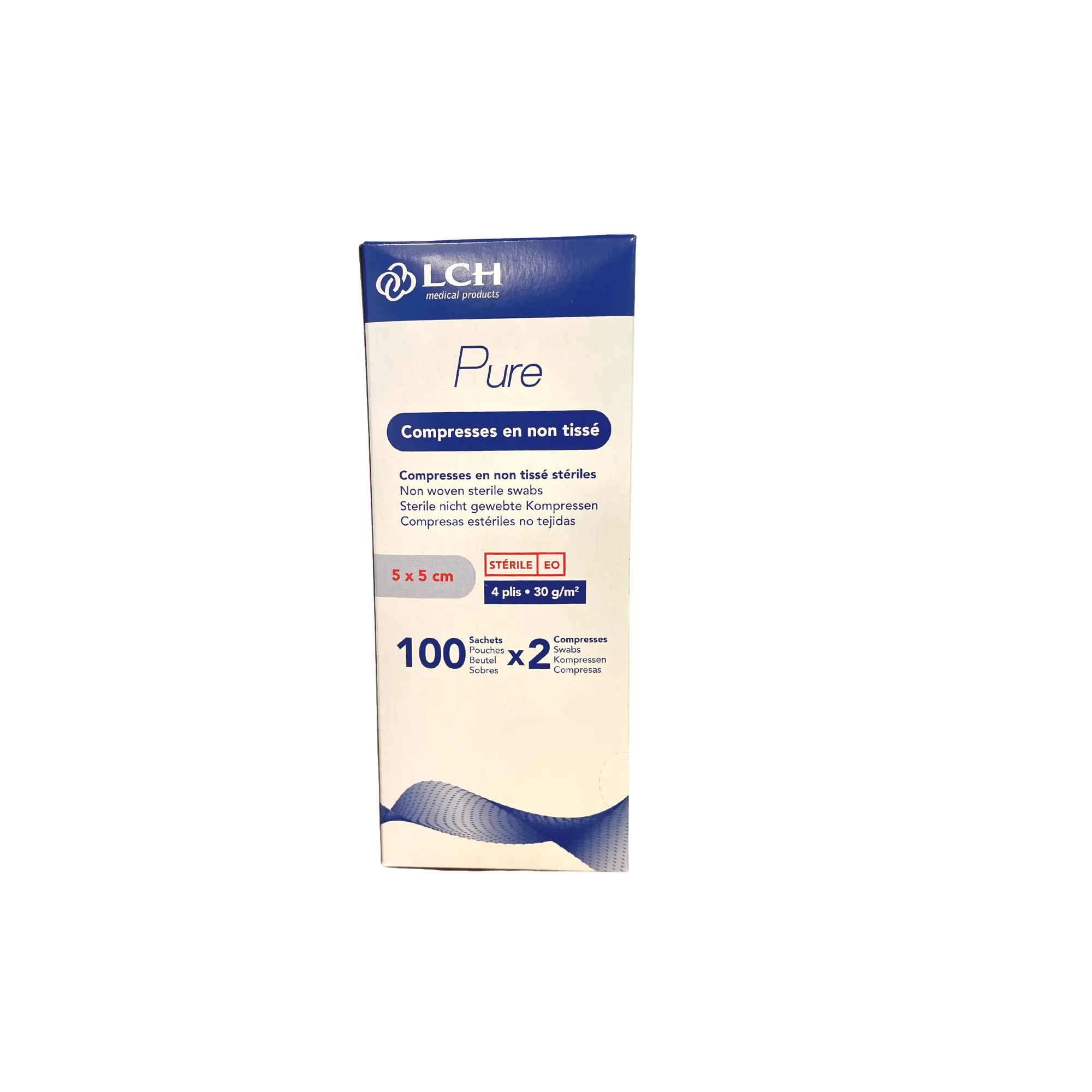 Compresse non-tissée stérile - Pochette de 2 compresses - LCH