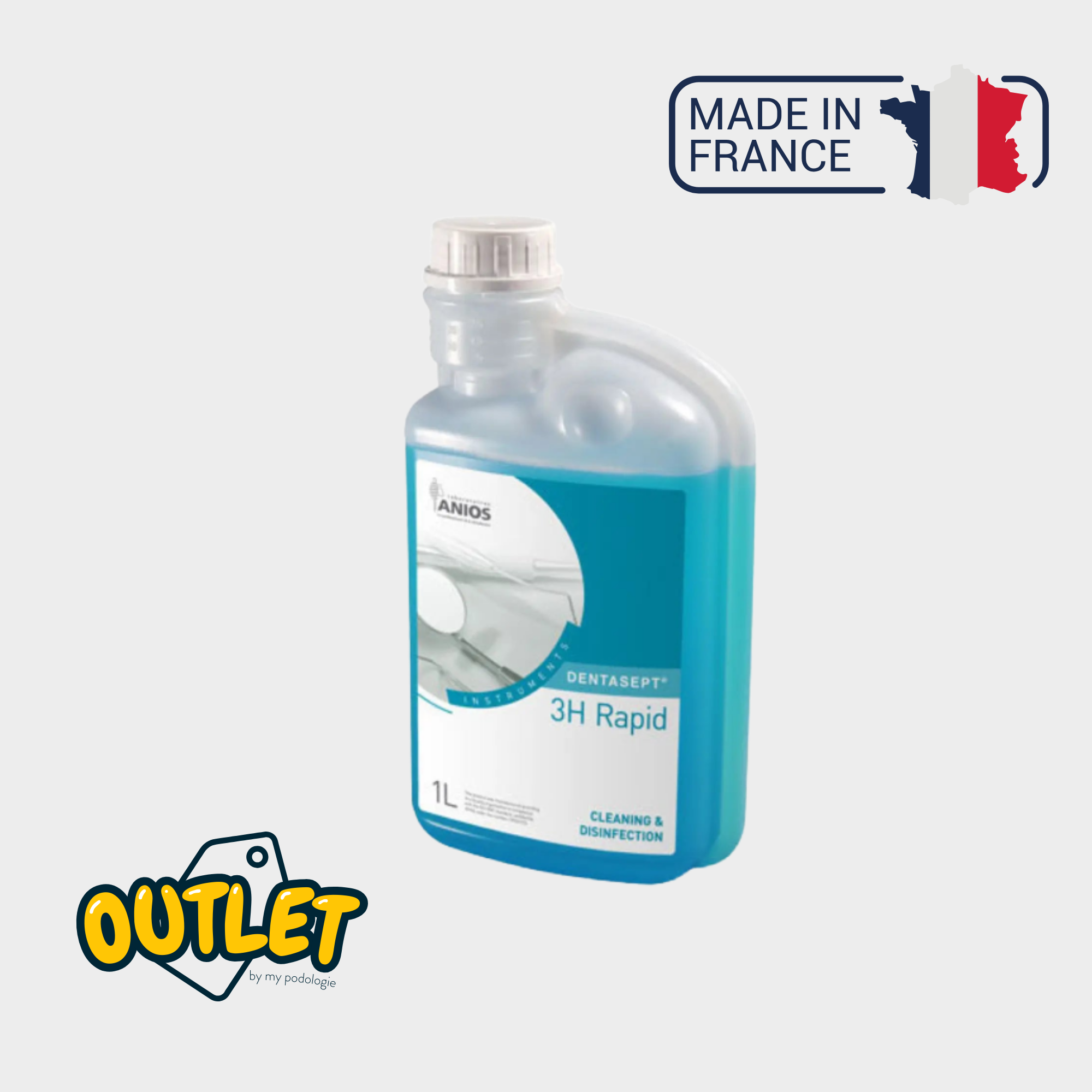 Dentasept 3H RAPID - Nettoyant désinfectant instrumentation - 1L // Destockage
