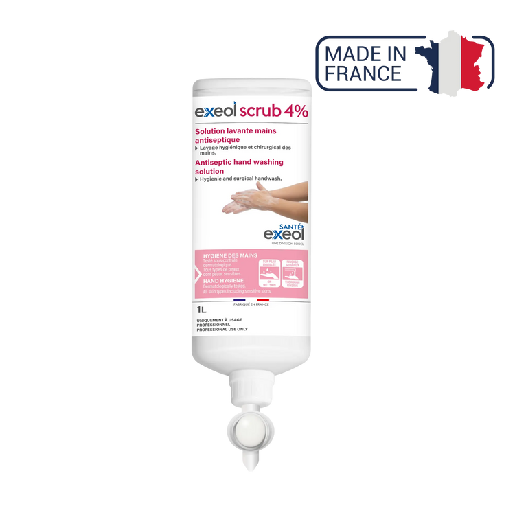 Exeol scrub 4% savon antiseptique - Sodel Exeol 