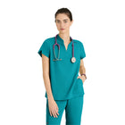 Flora - Túnica com gola listrada - Mulher - Grey’s Anatomy Stretch