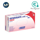 Luvas de exame SENSISAFE - Sem látex - Sem pó - Hipoalergênicas - Caixa com 100