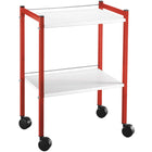 Mesa pedestal epóxi - 2 bandejas - 40 x 60 cm - 3 cores disponíveis