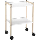 Mesa pedestal epóxi - 2 bandejas - 40 x 60 cm - 3 cores disponíveis