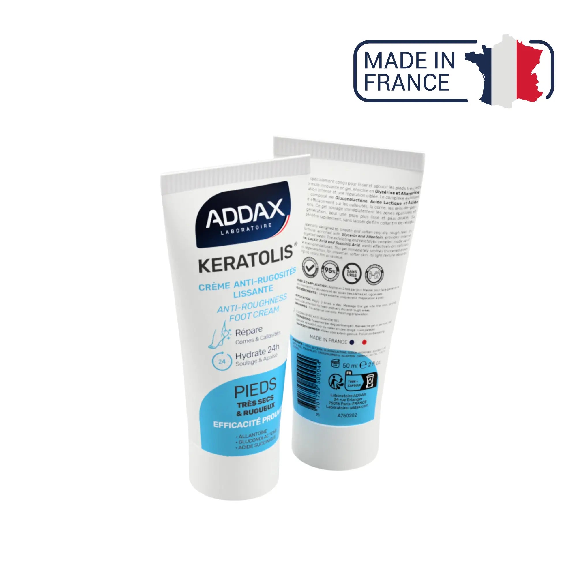 KERATOLIS® - Crème pieds anti-rugosités lissante - 50 ml - Laboratoire Addax Laboratoire Addax 