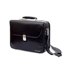 Maleta doméstica Deluxe DOCTOR - Couro preto - Carrinho com rodas opcional