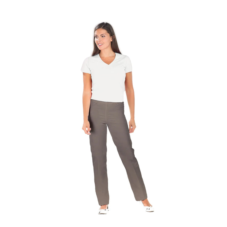 Manu - Pantalon Taupe - Mixte - Ceinture élastique - Sans poche My Blouse 