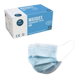 Máscara cirúrgica azul - 3 camadas tipo IIR - norma EN14683 - certificação CE - Caixa com 50 máscaras - My Médical