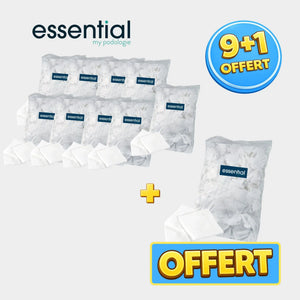 Pack 9+1 sachets de 500 ou 700 Carrés de coton hydrophile - 5 x 5 cm - Essential by My Podologie Essential 