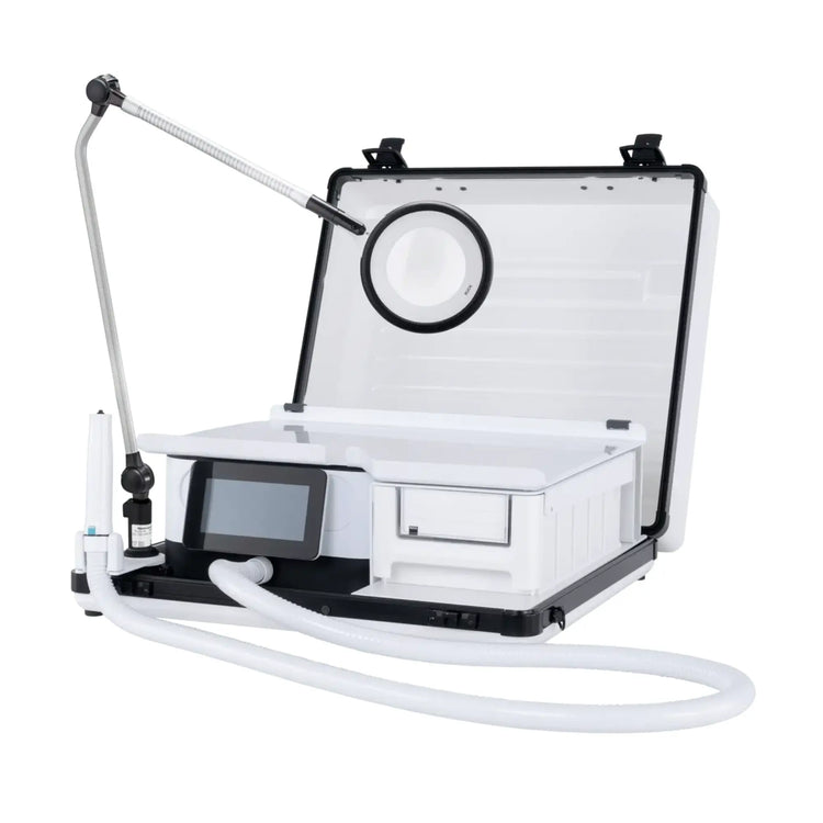 Pack - Étui rigide + Micromoteur Podolog Nova SE + Lampe Loupe Ruck  Lampe-Loupe-Noire