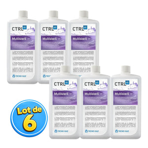 Pack de 6 bouteilles - Multisteril CD Ctrl+Alt - Liquide nettoyant désinfectant - 1 L Tecno-Gaz 