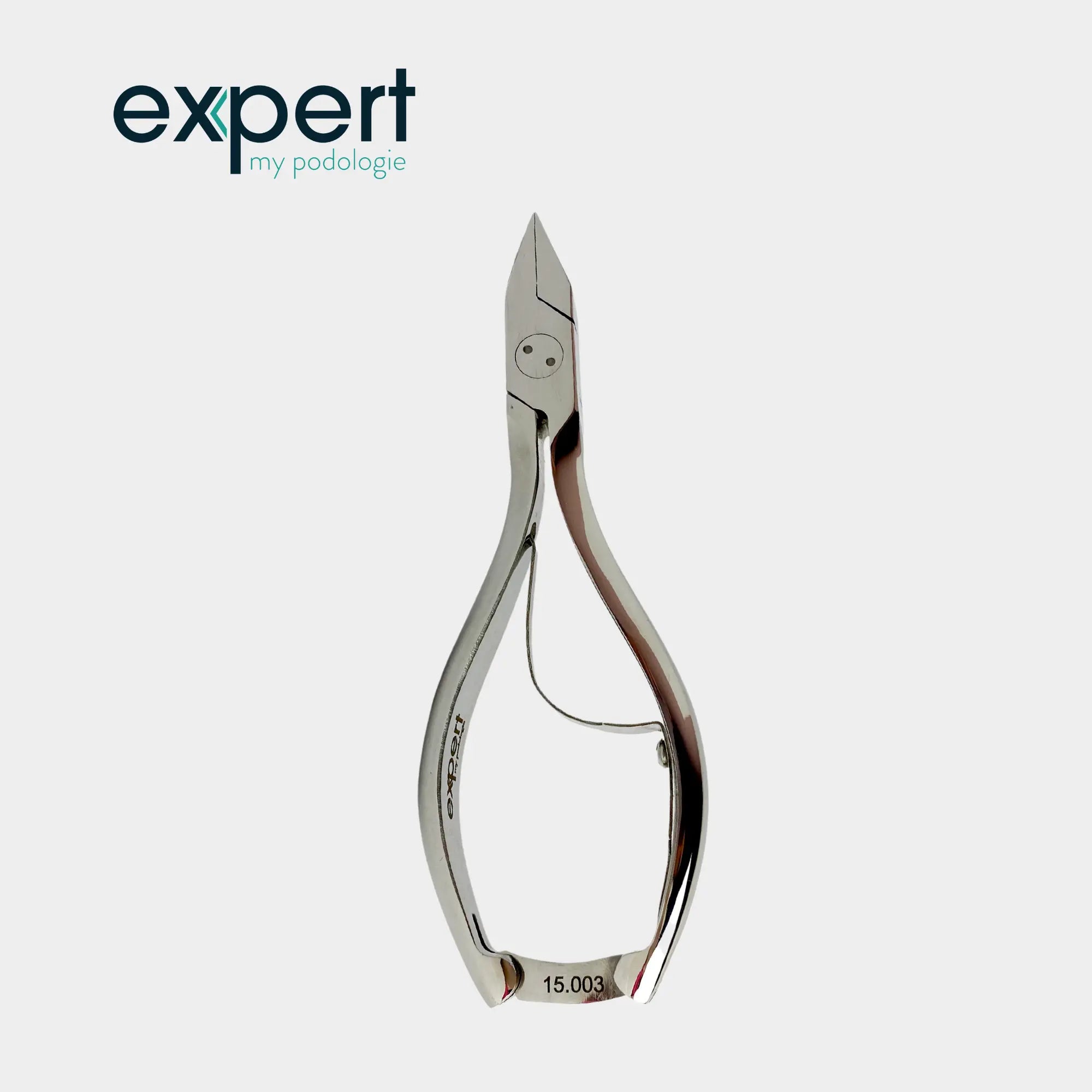 Pince à ongles - Coupe droite - 15 mm - Mors plats et fins - 13 cm - Inox - Expert by My Podologie