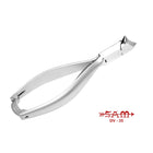 Alicate de unhas - Aço inoxidável - Acabamento acetinado - Corte côncavo - 14 cm - Sam