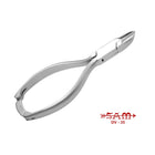 Alicate de unhas - Aço inoxidável - Acabamento acetinado - Corte reto - Mordentes cônicos - 13,5 cm - Sam