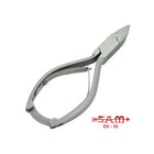 Alicate de unhas - Aço inoxidável - Acabamento acetinado - Corte reto - Cônico morto - 13,5 cm - Sam