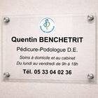 Placa de pedicure-podólogo profissional personalizável