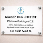 Placa de pedicure-podólogo profissional personalizável