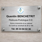 Placa de pedicure-podólogo profissional personalizável