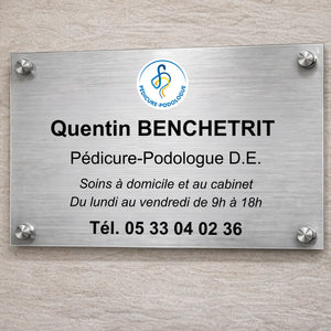 Plaque professionnelle Pédicure-Podologue personnalisable My Podologie 