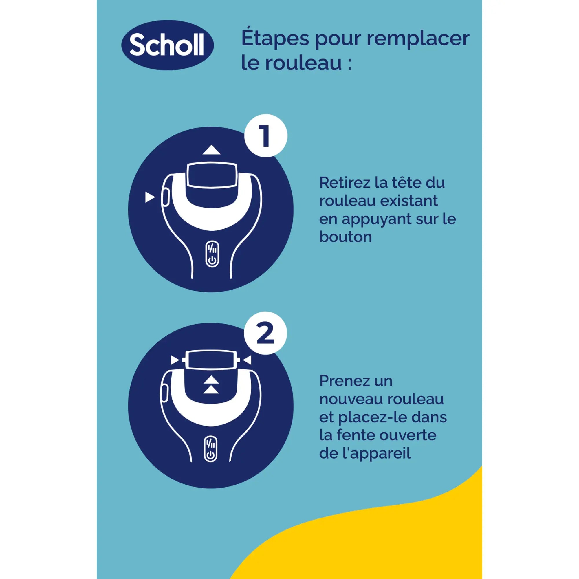 Recharge Rouleau Grain Exfoliant - Râpe de Pédicurie Électrique - Velvet Smooth - Scholl Scholl 