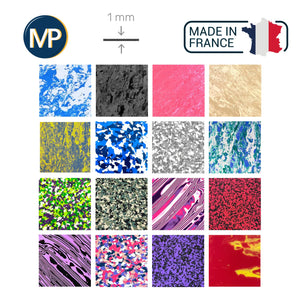 Recouvrement PE EVA - Shore 30 - 1mm - 1035 x 1030 mm - 15 coloris MP 