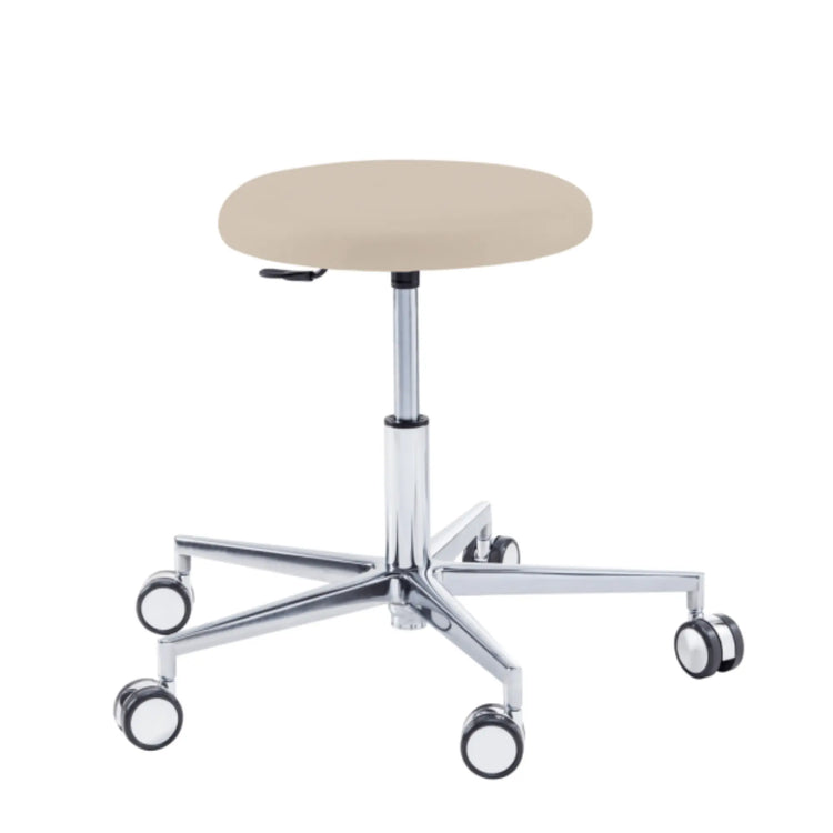 Siège praticien - ROUND - Ruck - Ressort à Gaz Long Ruck  Naturel-Sans-Dossier-Sans-matière