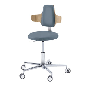 Siège praticien - ROUND - Ruck - Ressort à Gaz Long Ruck  Océan-Dossier-Napoléon-CPL-Chêne