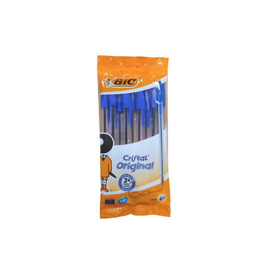 Canetas esferográficas - azul médio 1 mm - Cristal Original - 8 peças - BIC Bic 