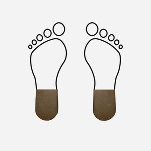 Talonnette longue en latex et sciure - Shore 80-85 - 9 mm - 5 paires - Marron