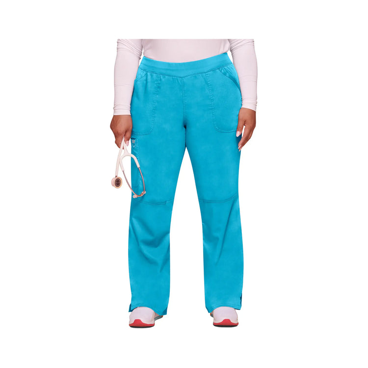 Villeurbanne - Pantalon droit taille mi-haute - Femme - Cherokee Cherokee Authentic Workwear  Bleu-Turquoise-3XL