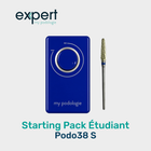 Starting pack étudiant "soins à domiciles" - 1 micromoteur Podo38S bleu + 1 fraise à ongle carbure de tungstène